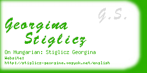 georgina stiglicz business card